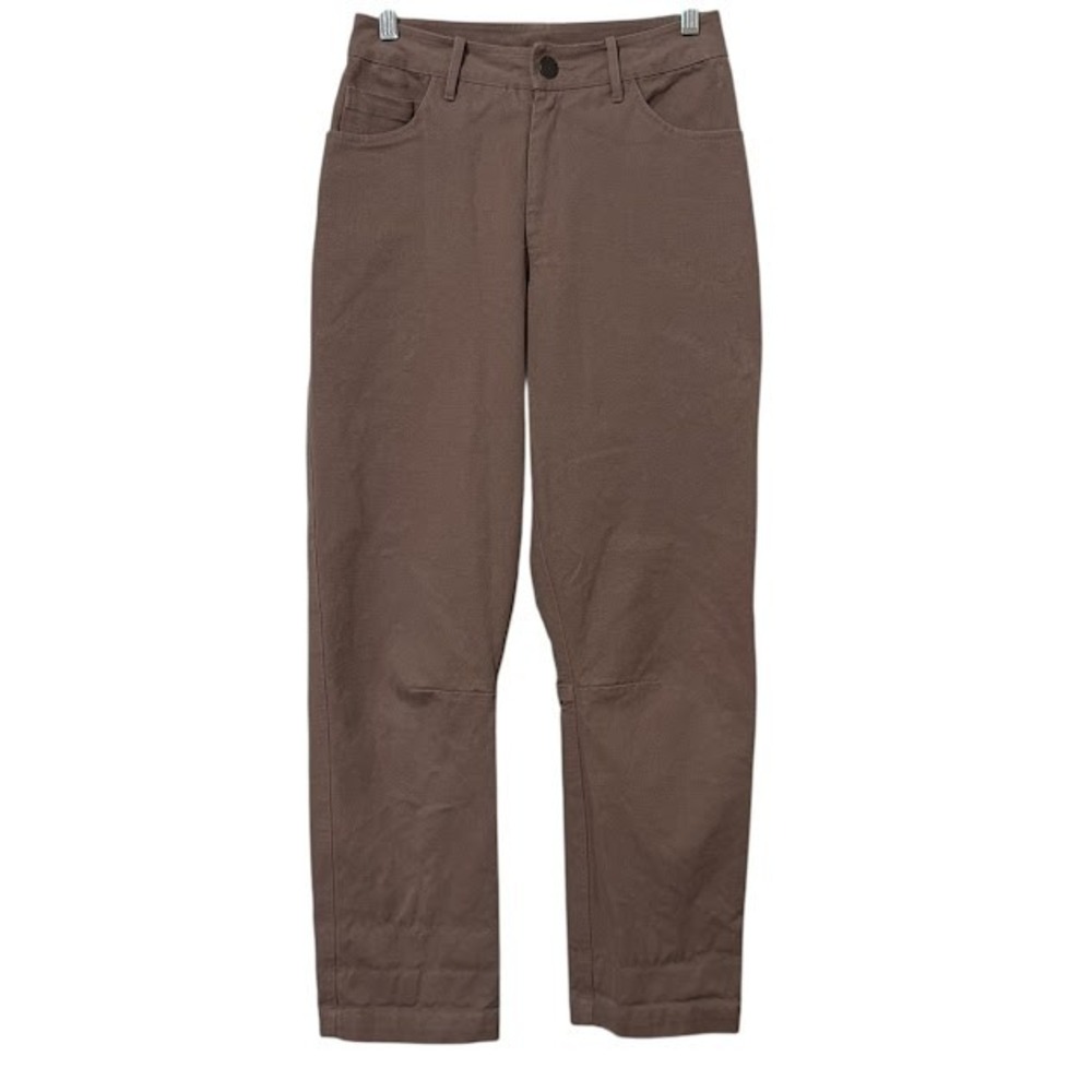 MATE The Label Khaki Organic Cotton Canvas Five Pocket Straight Pants Womens XS‎